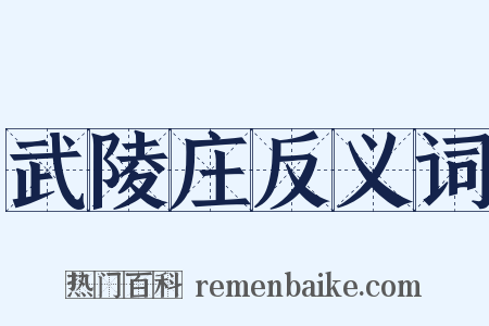 武陵庄反义词是什么意思的图片